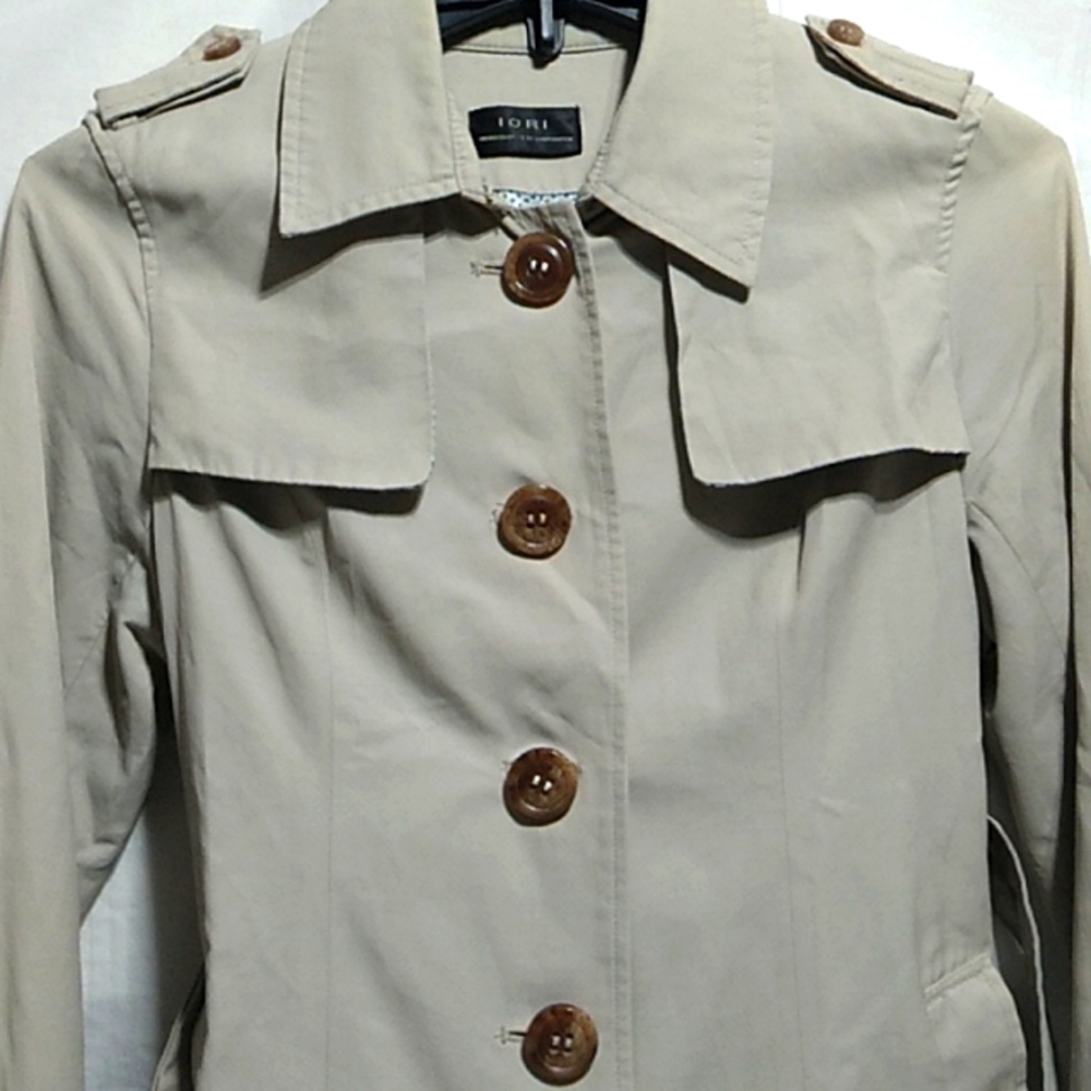 (D-6) SALE! IORI Lovely Long Coat Sz.M Extremely Light Mark On Shoulder - Picture 2 of 13